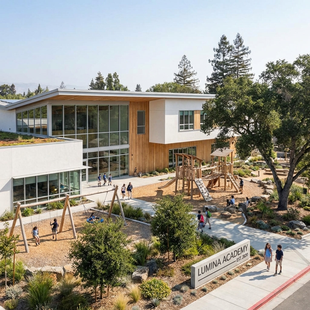 Modern school building