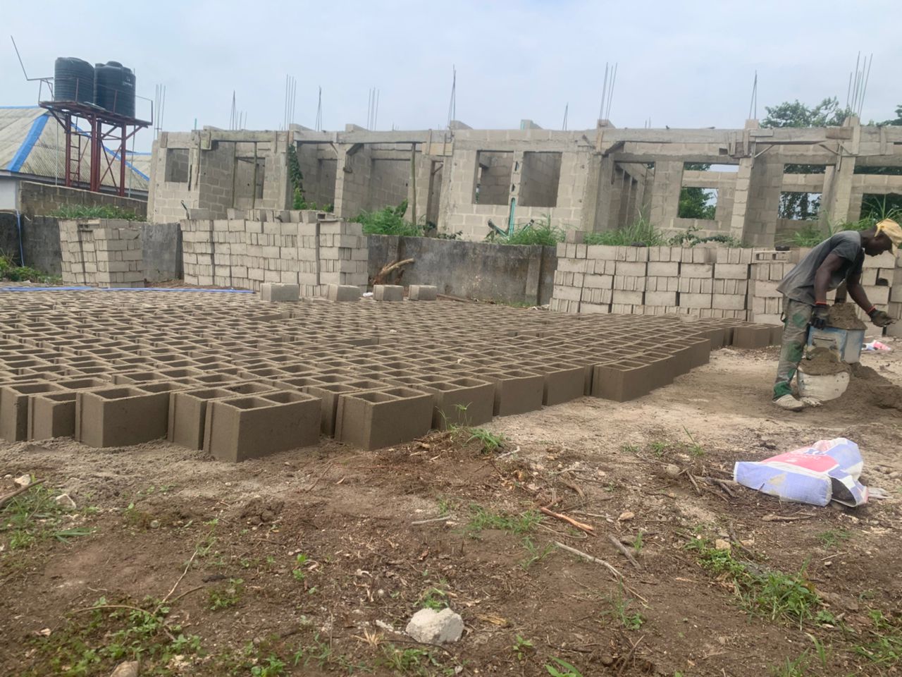 Engineers reviewing building plans